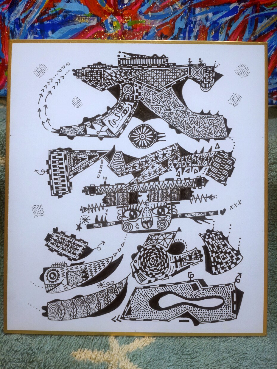 名前・文字・好きな言葉をペン画で描きます あなたの名前をデザイン言葉絵画にしてみませんか イメージ3