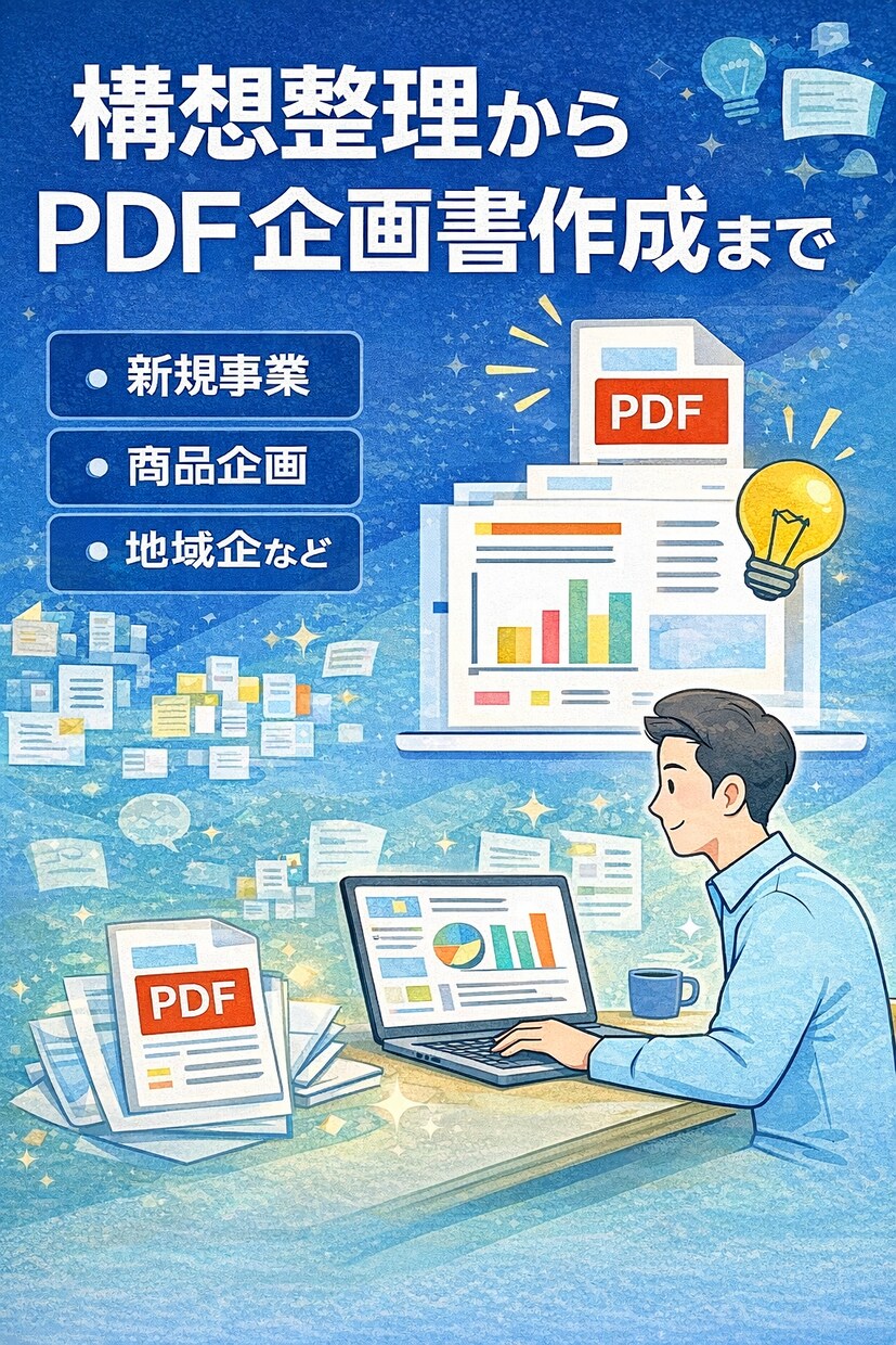 頭の中の構想を、伝わる企画書として整理します 【構想整理からPDF企画書作成まで対応】 イメージ2