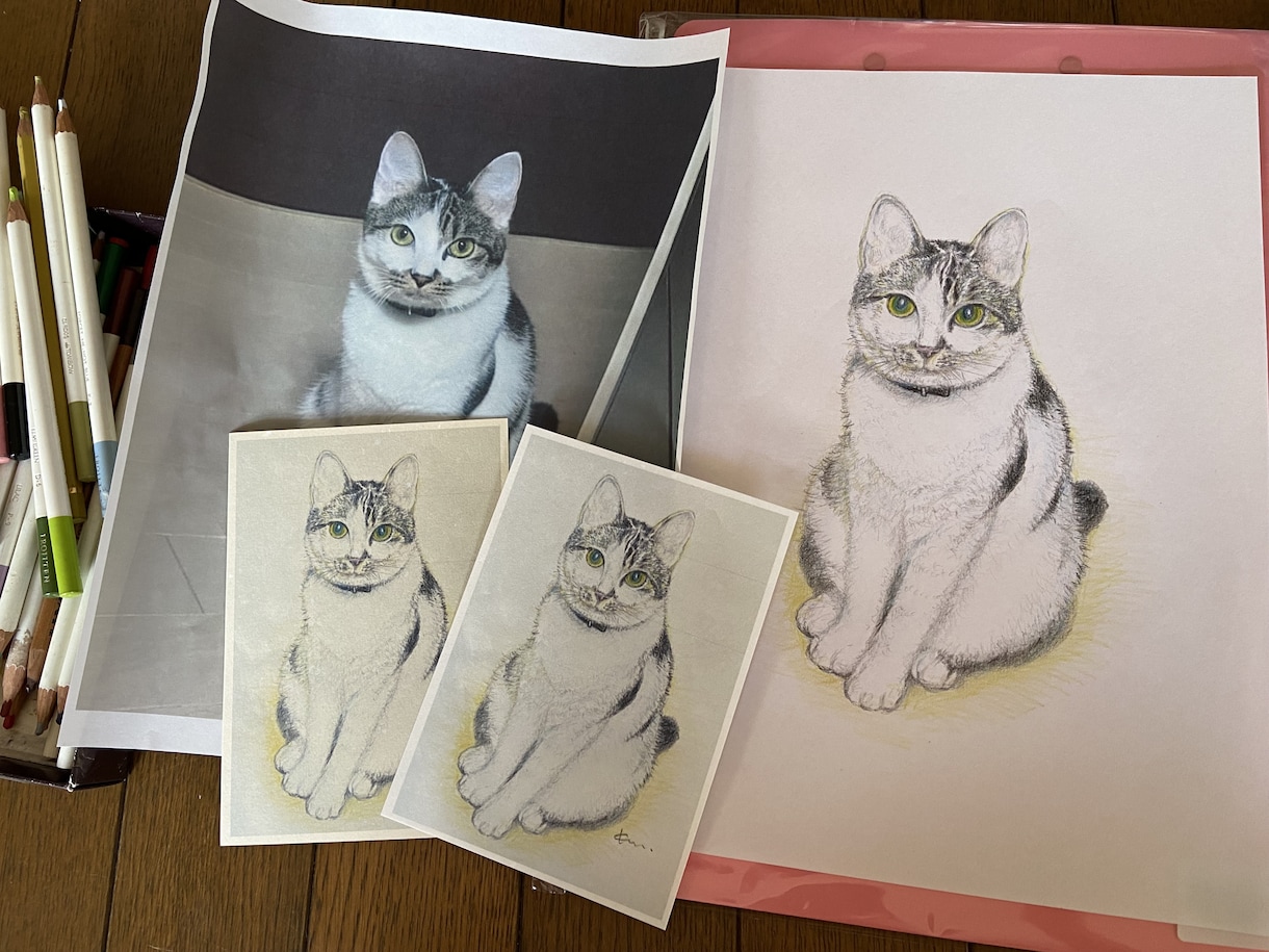 愛犬・愛猫を色鉛筆またはデジタルでリアルに描きます ペットとの思い出をあったかい似顔絵でお手元に イメージ3