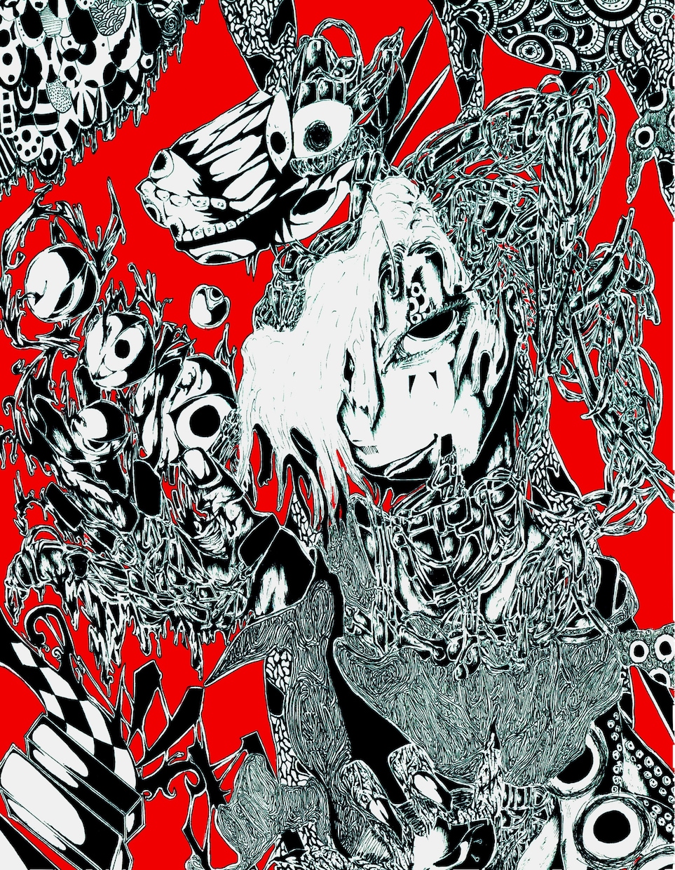 一度見たら忘れられない挿絵も使えるペン画を描きます ペン画で魅せる、ダークテイストなモノクロイラスト イメージ4