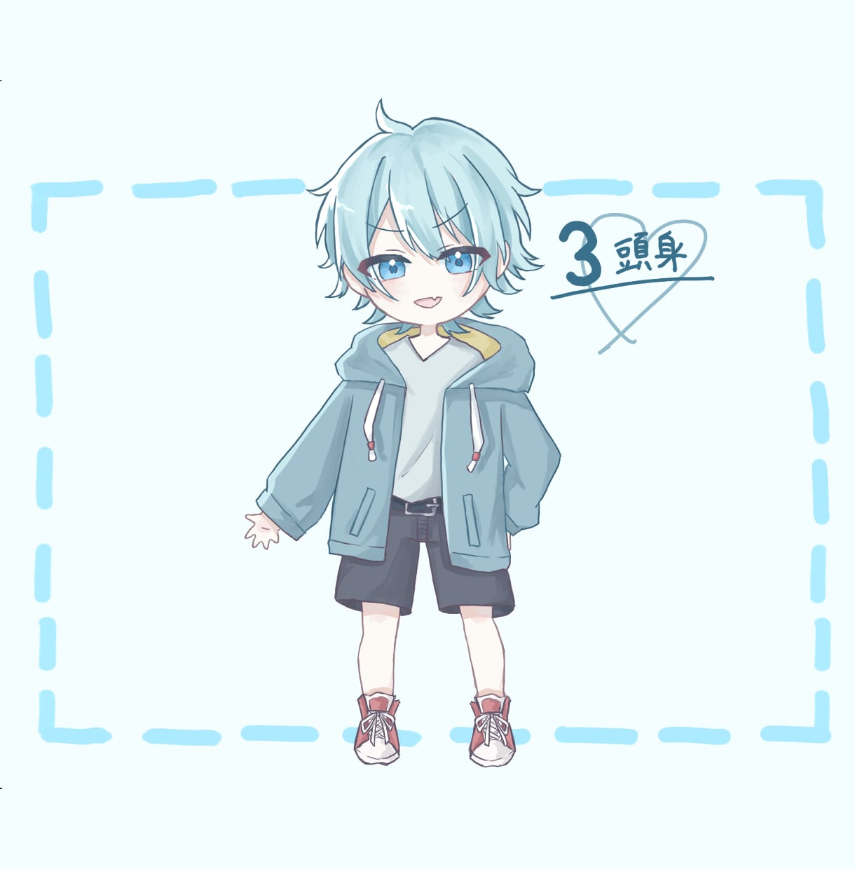 かわいいミニキャライラストを制作します 商用利用OK！　2パターンの頭身からお選びいただけます！ イメージ3