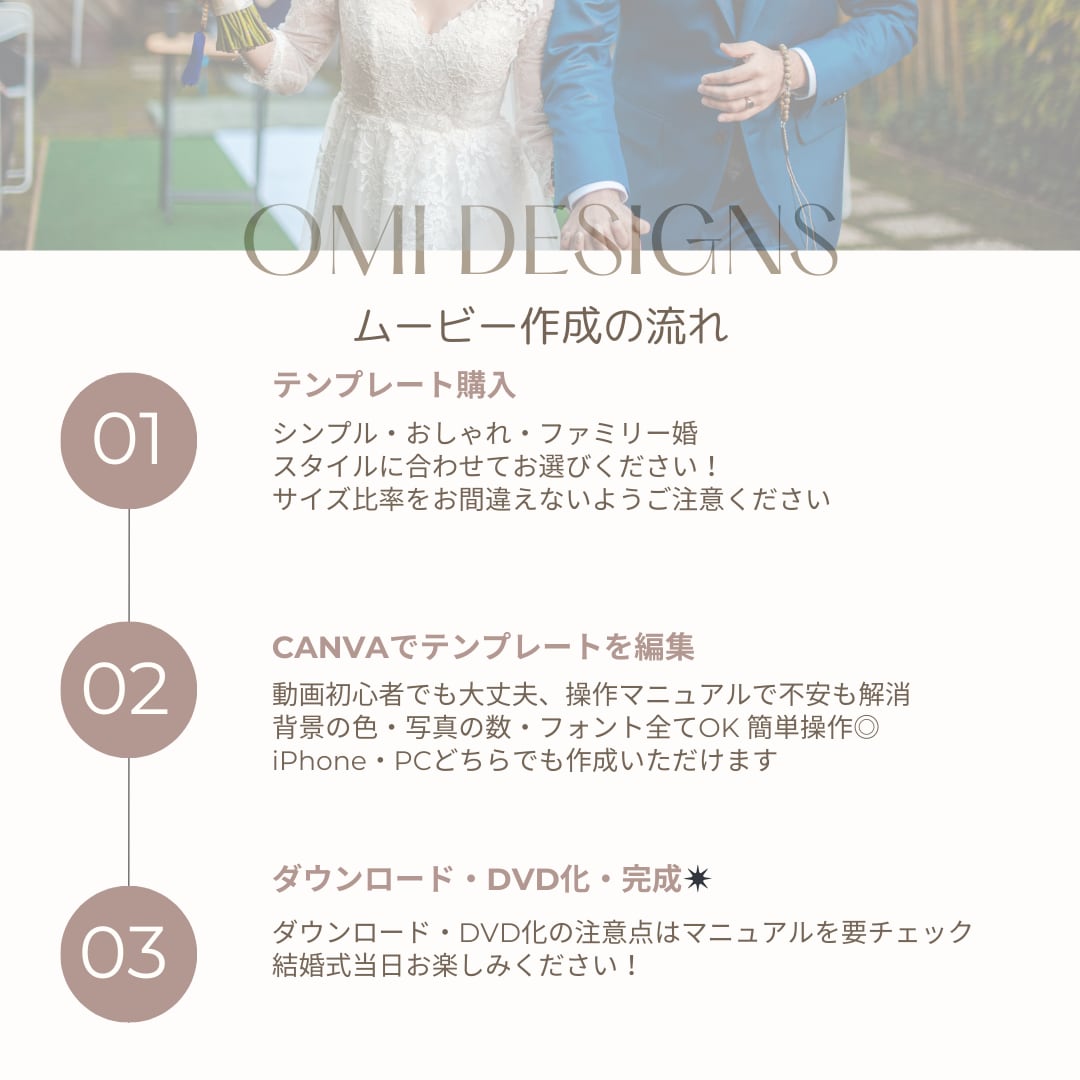 結婚式プロフィールムービーのテンプレをお渡しします Canvaテンプレ iPhoneで作成可 Serenity イメージ4