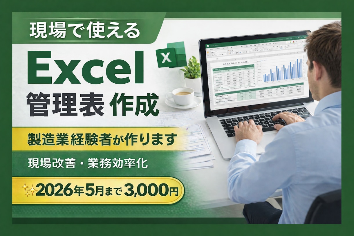 製造業向けExcel管理表を作成します 現場目線でシンプルに使いやすく整えます。 イメージ1