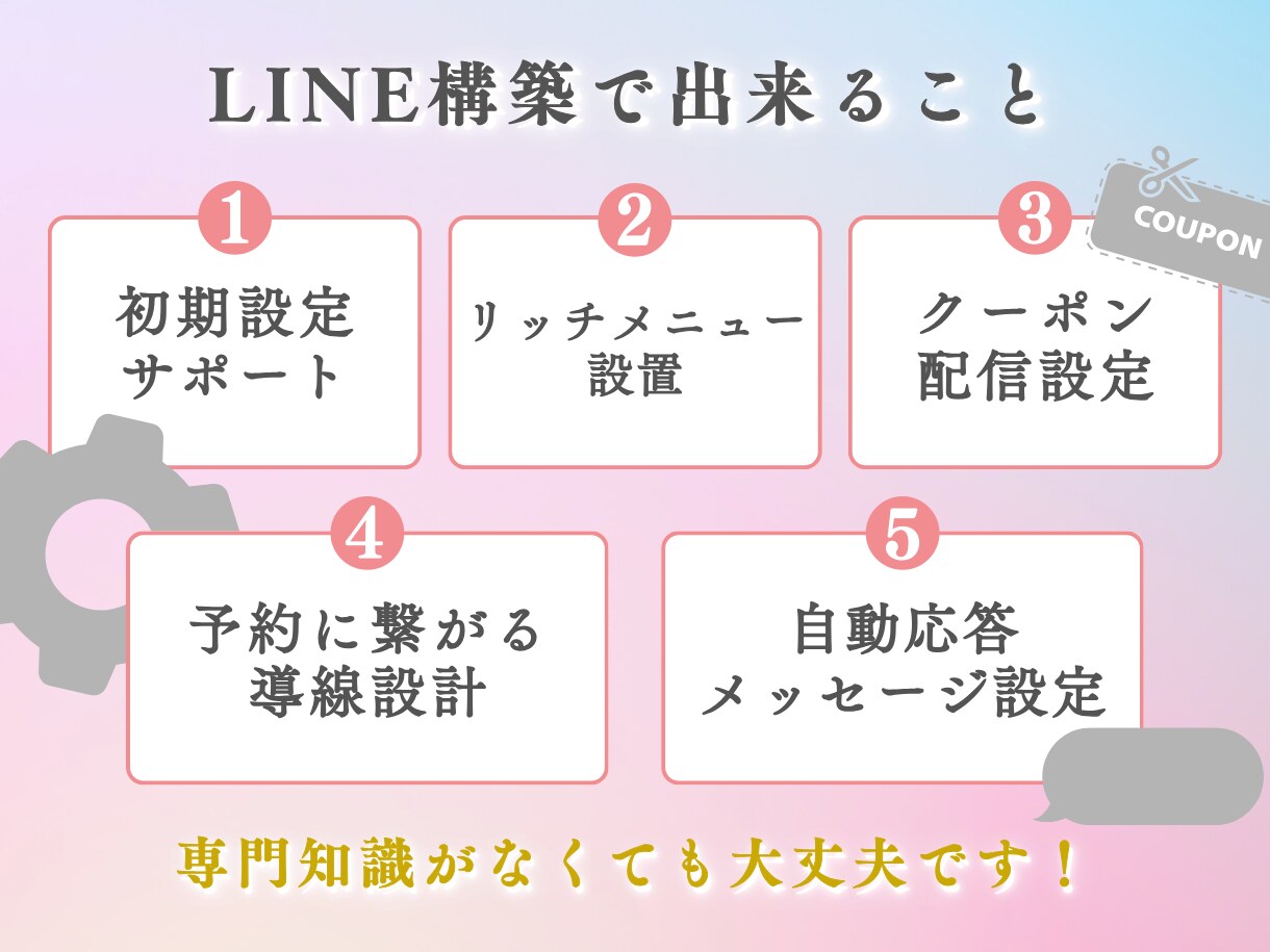 女性向けサロンのLINE公式構築を代行します 予約・集客を自動化する導線を設計します イメージ3