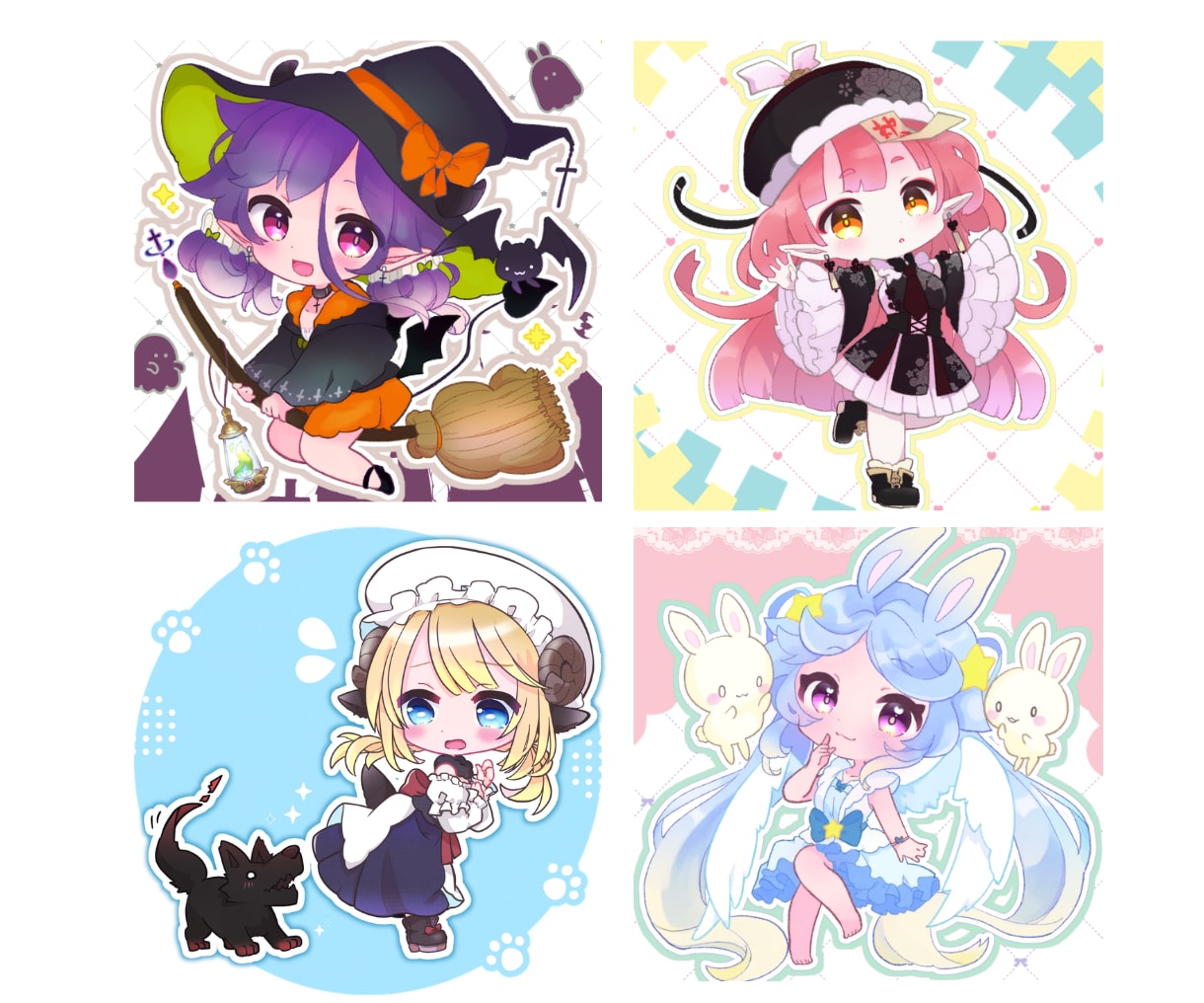 ぷにっと可愛いミニキャライラストお描きます 第一印象を『可愛い』に！差分イラストやグッズ販売用にも！ イメージ7