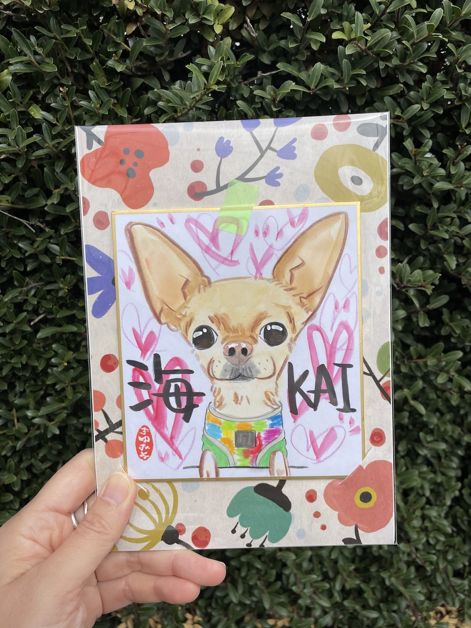 母の日！花柄フレーム付水彩手描き似顔絵かきます プレゼントにプラス！花束にプラス！贈り物にも最適な似顔絵だよ イメージ4