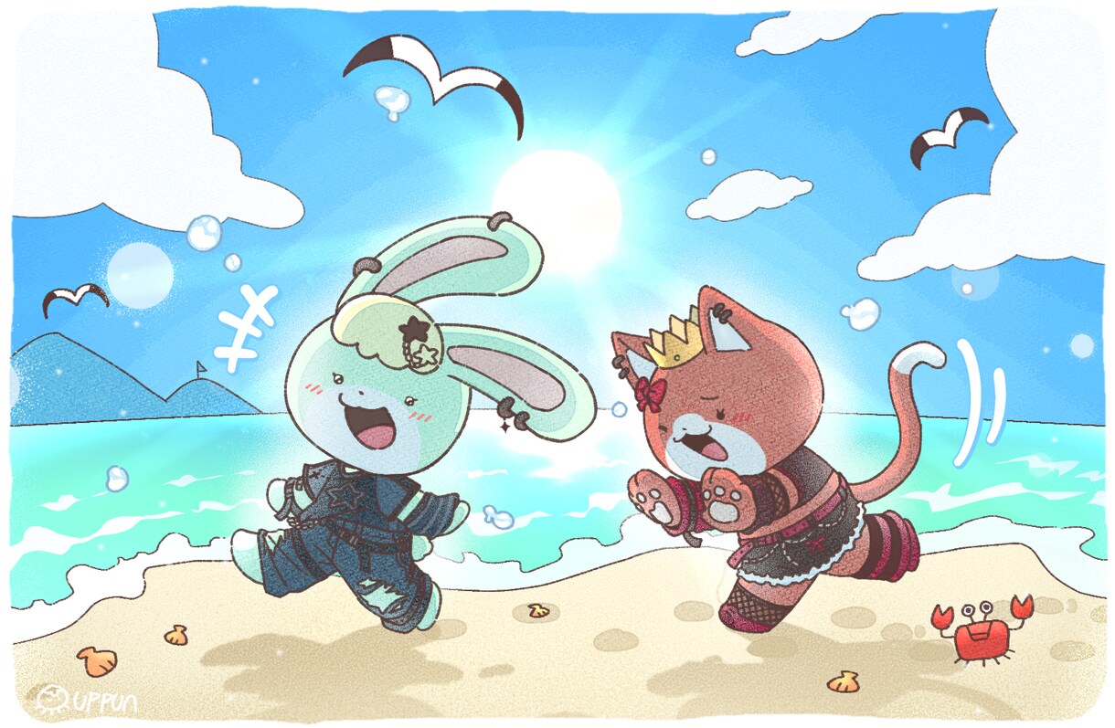 小さくかわいいまめめちびイラストを描いています 配信者向けのイラスト！スタンプやグッズ用として使えます! イメージ1