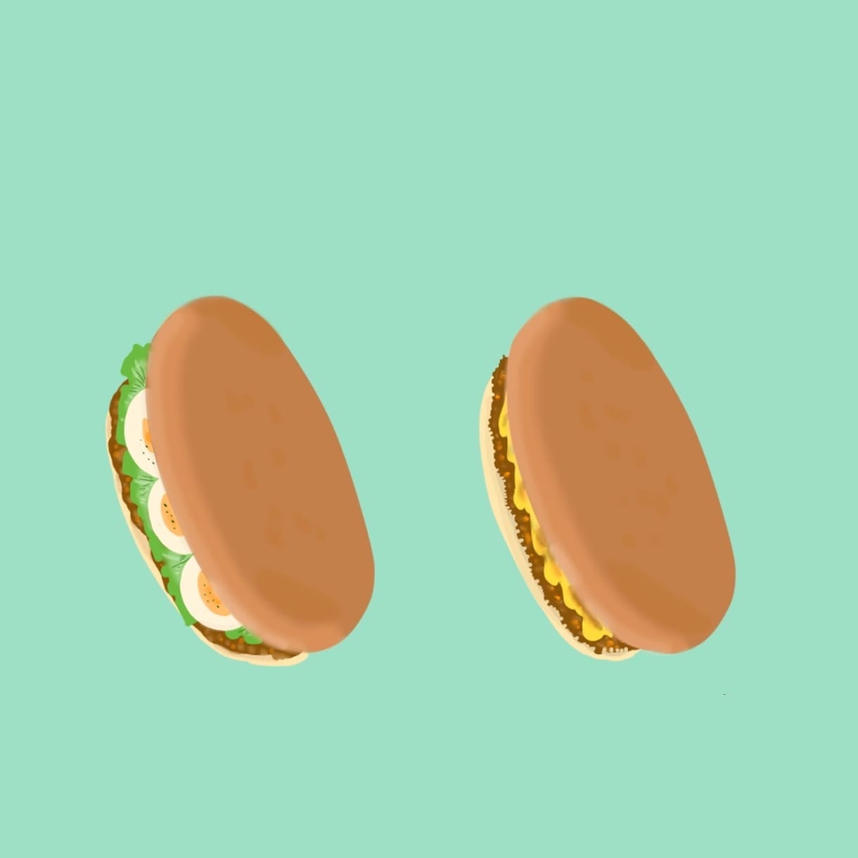 食べ物や動物の線画を描きます ワンポイントを飾る食べ物や動物の線画を描きます。 イメージ4