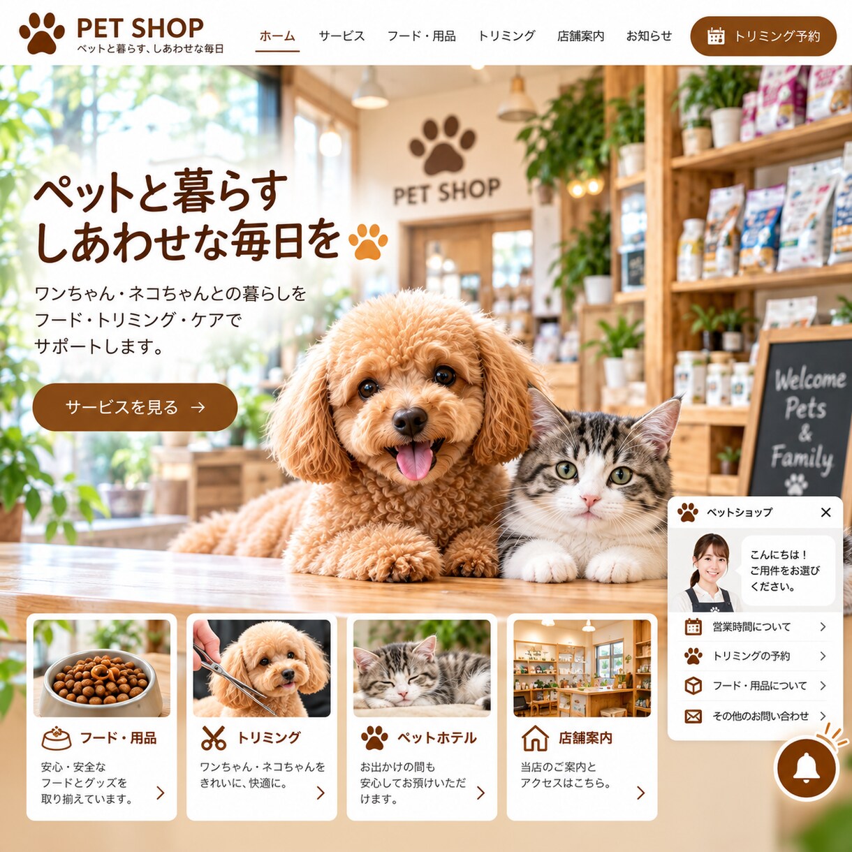 ホームページに24時間ベル受付を設置します ベルを押すと受付係が登場！営業時間外もご案内 イメージ2