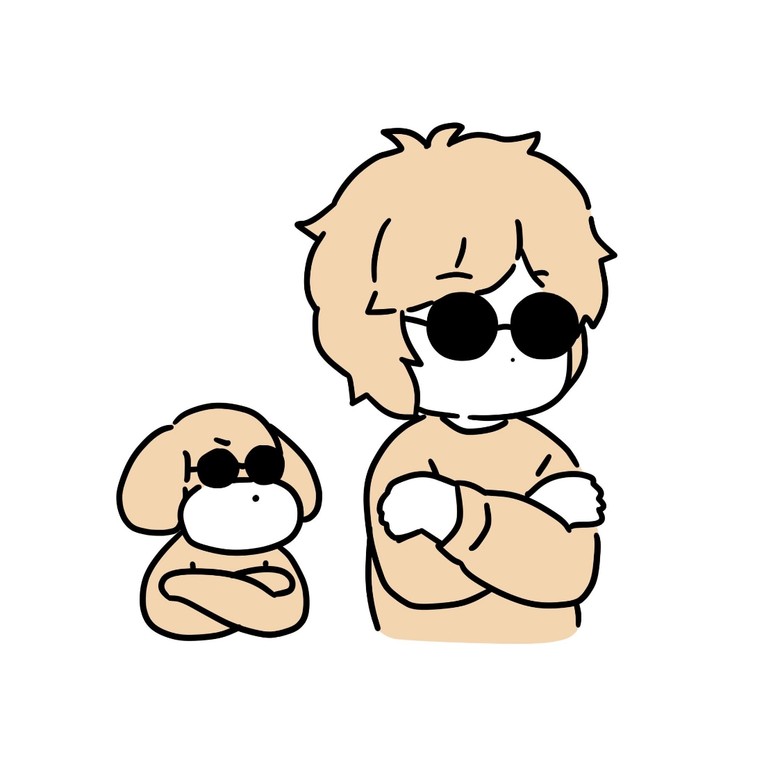 シンプルでゆるかわなイラスト描きます 人物も動物も可愛くまるくなります イメージ1