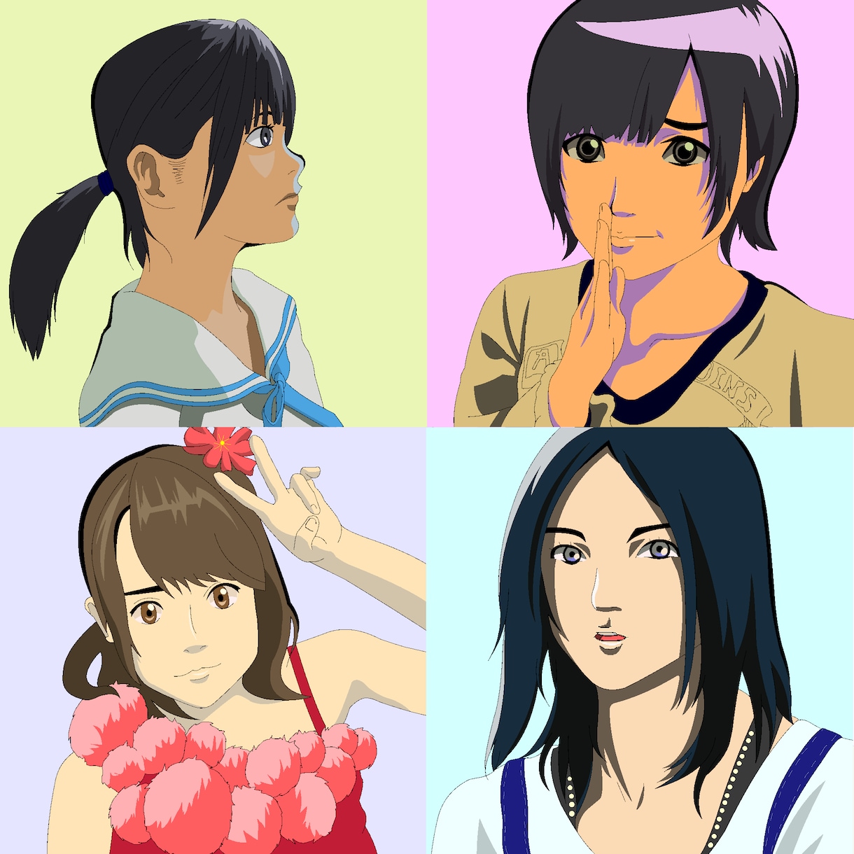 あなたの写真を元にアニメ風の似顔絵を描きます インスタグラムなど、各種SNSアイコン用にいかがでしょう イメージ2