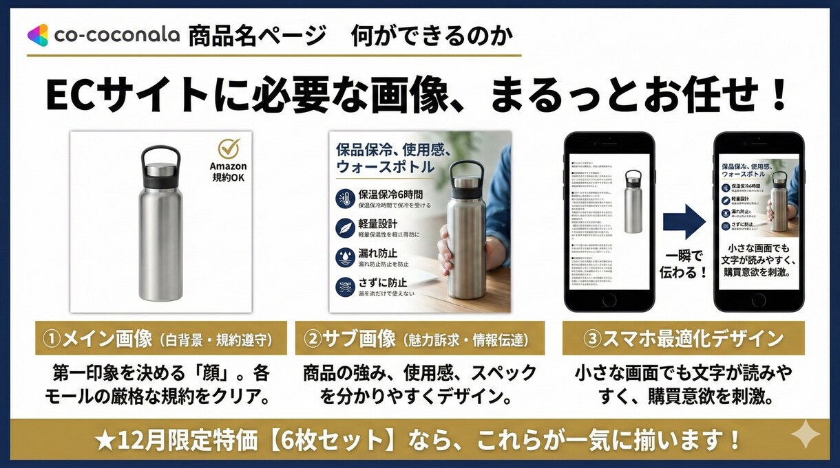 12月限定！EC商品画像【1枚500円】作ります 破格の1枚500円！現役セラー視点で売上UPへ イメージ4