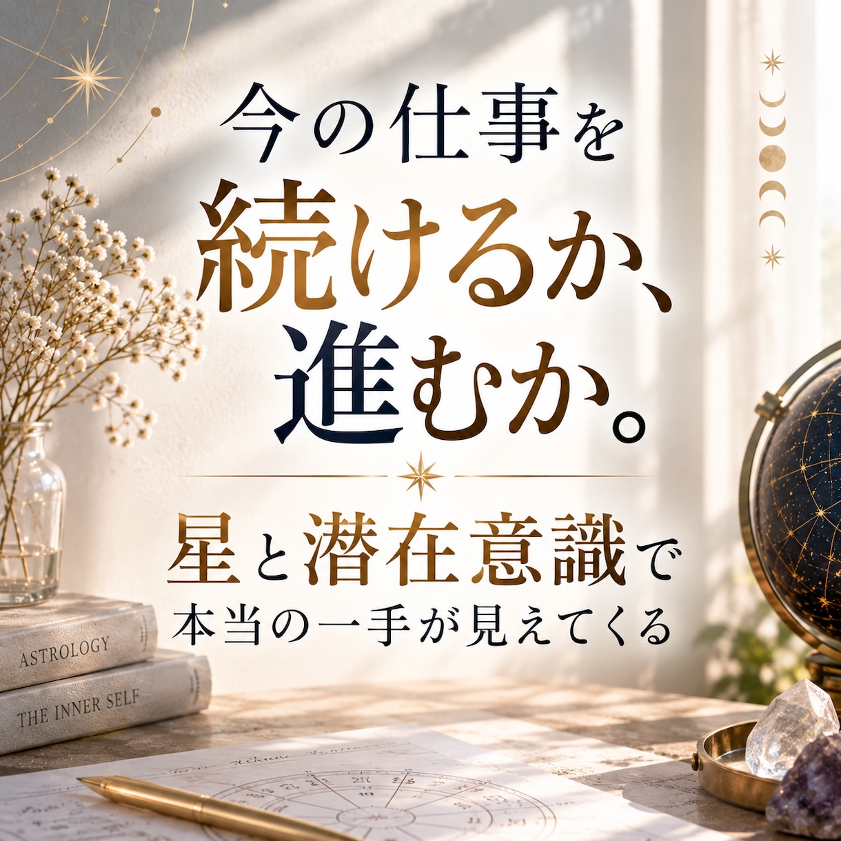 今の仕事を続けるか進むか読み解きます 5名限定500円◆迷いの正体をほどき、本当の一手を見つめます イメージ1