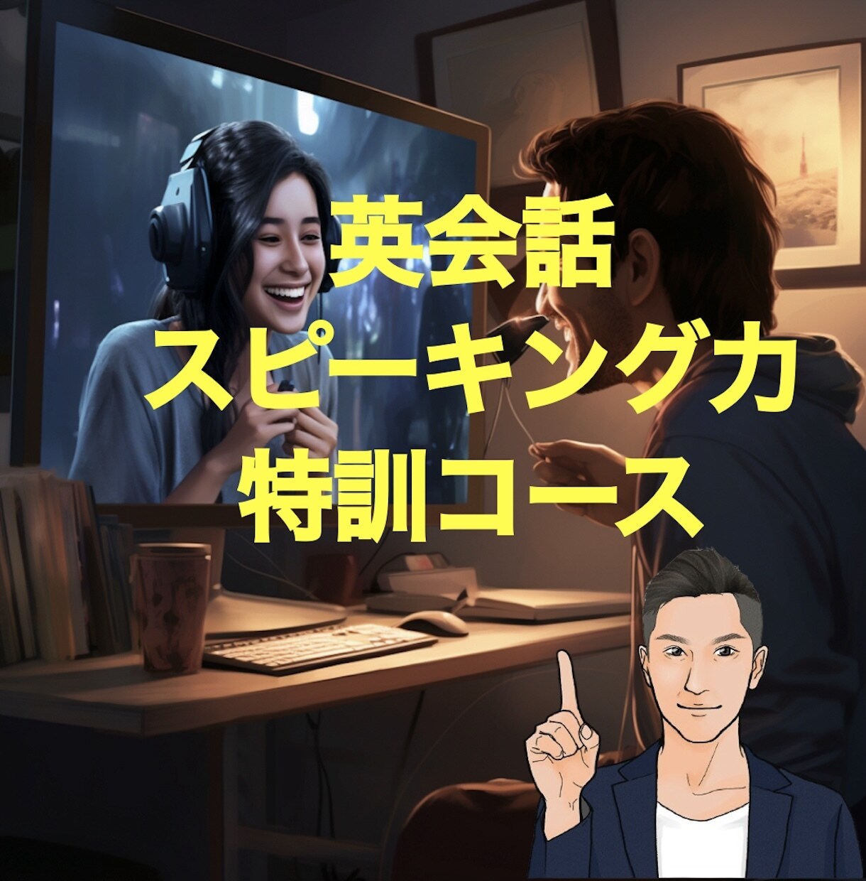 初心者向けスピーキング力アップのレッスンをします 英会話のスピーキング力が劇的アップ！！ イメージ1