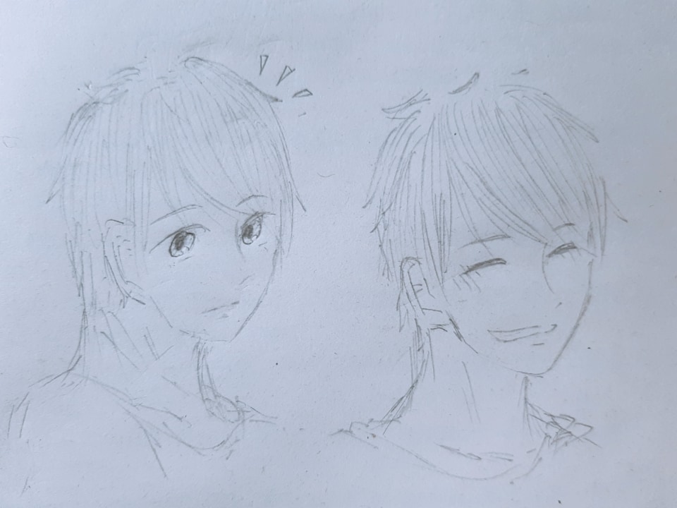 アナログで人物イラスト描きます 男女問いません。2コマの様に2つの絵を書くことも可能です イメージ1