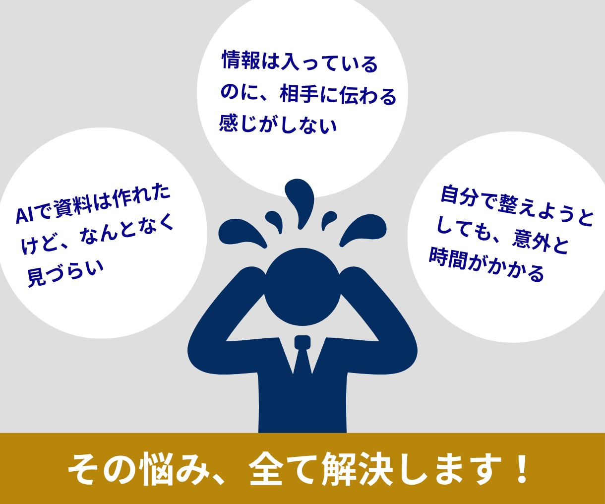 AIで作った惜しい資料を、伝わるスライドに整えます 実務で使える高品質スライドに仕上げます イメージ2