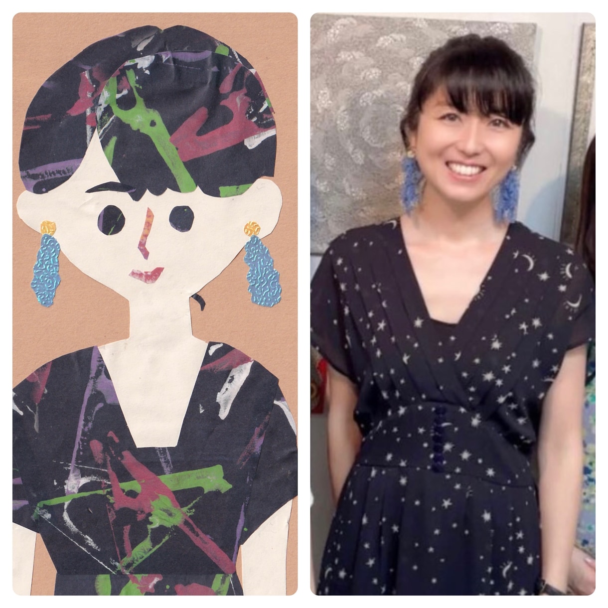 なかなか見ない？！貼り絵で可愛い似顔絵作ります プレゼントや記念日のお祝いにも！温かみのある貼り絵似顔絵 イメージ6