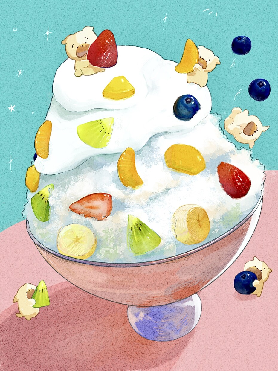 リアルなスイーツ×かわいいキャラクターを描きます かわいい！おいしそう！と言いたくなるイラストをお描きします！ イメージ4