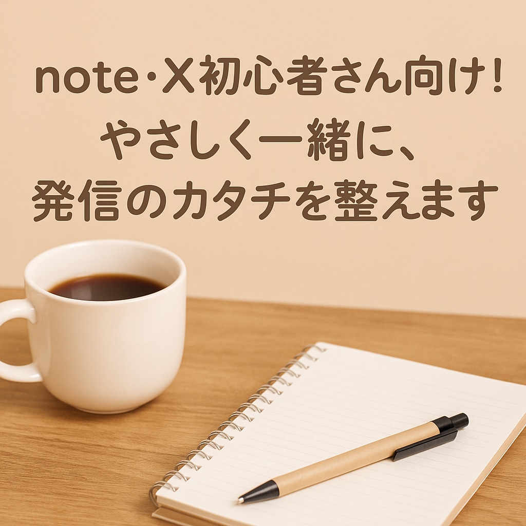 noteやXの発信内容を一緒に整理します 初心者さん向け／優しく言語化をサポートします イメージ1