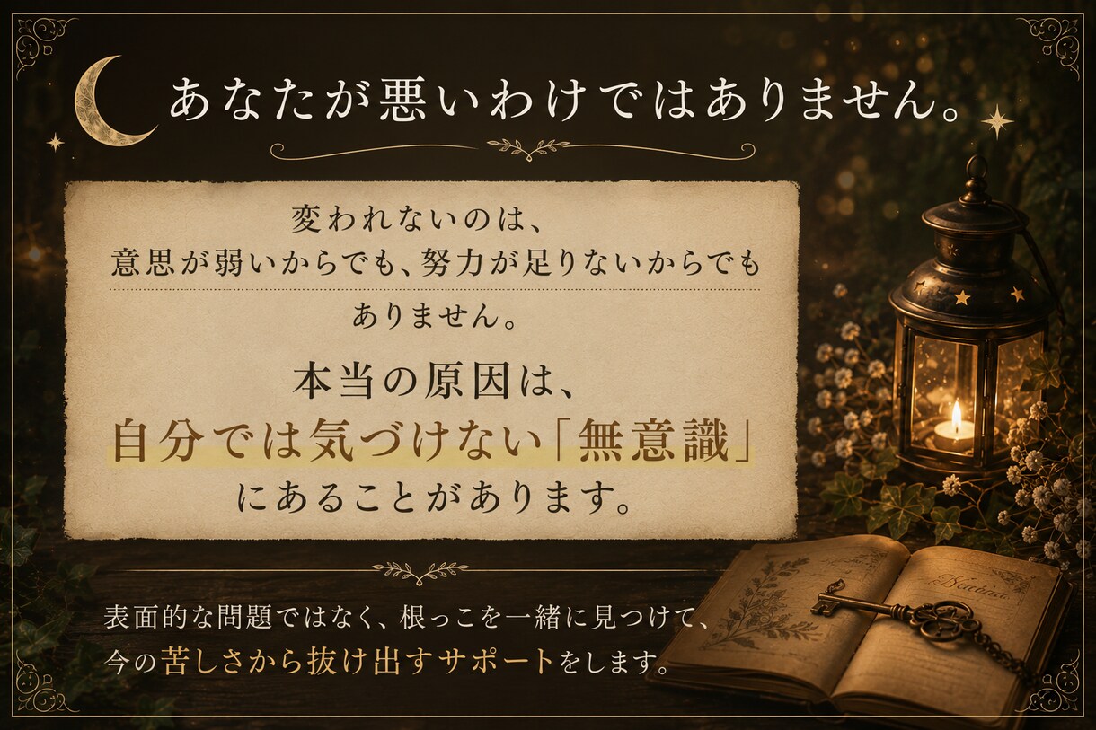 なぜか変われない原因を読み解きます 本来のあなたらしく軽やかに進む自分へ イメージ3