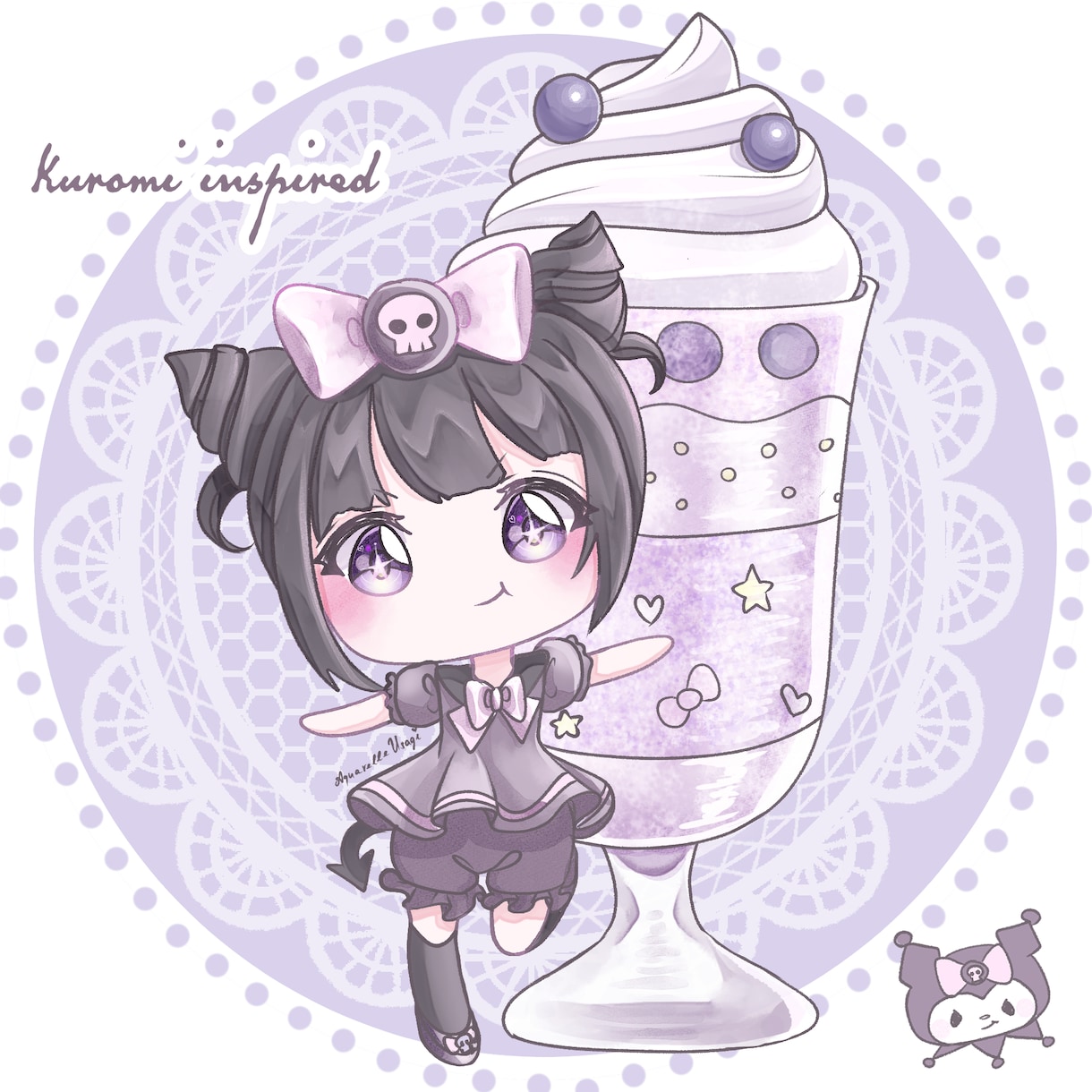 可愛くてふんわり水彩風のSNSアイコンをお描きます ♡ふんわり水彩タッチで、やさしく可愛いSNSアイコン♡ イメージ7