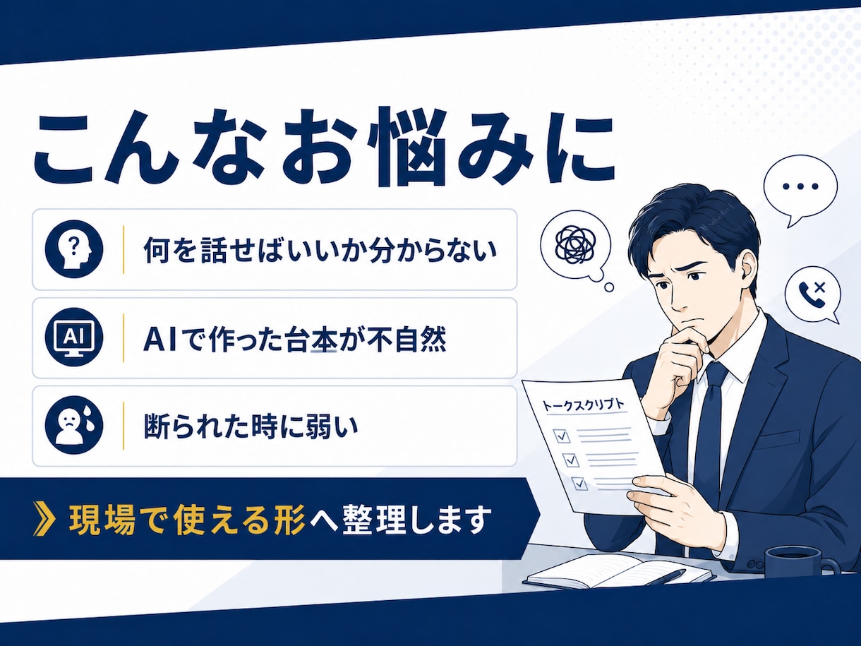 テレアポ・電話営業のトークスクリプトを作成します 3000社超と商談した元営業マンがノウハウを凝縮して作成 イメージ2