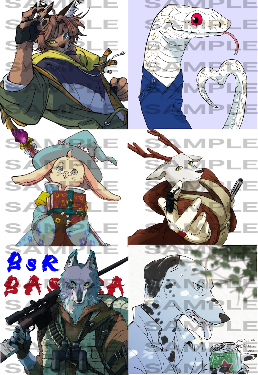 獣人only  かっこいいイラスト描きます 動物何でもOK◎アイコン、サムネ、一枚絵お任せ下さい。 イメージ9