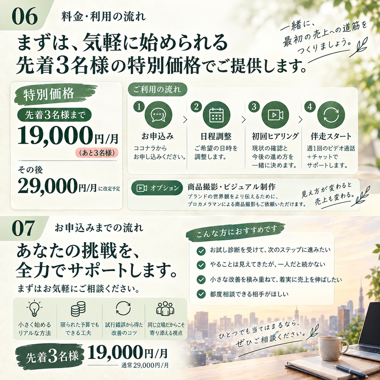 月次本伴走｜一か月の伴走で初売上を目指します 止まっていた足が、また動き出す｜1ヶ月、一緒に前進します イメージ6