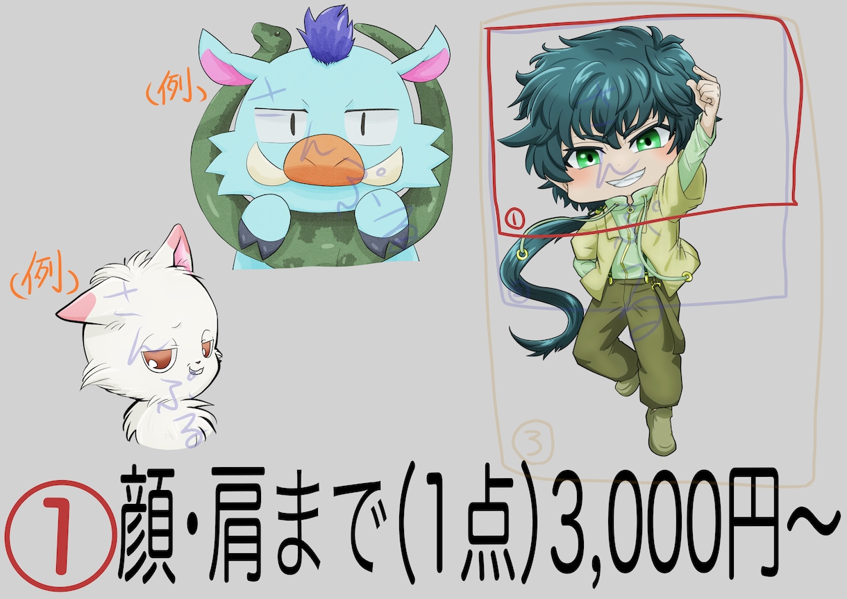 ご相談くださいませ、かわかっこいいアイコン描きます 描き込み量によっては料金が変動します イメージ2