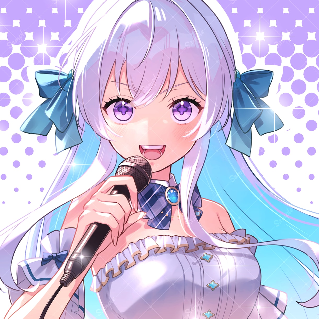 可愛い・かっこいいSNSアイコン描きます ぱっと目を引く色味で配信用サムネイルにも◎ イメージ1