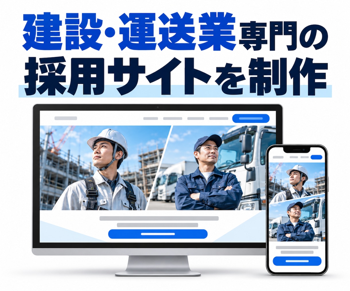 運送・建設業専門の採用サイトを制作します 職人・施工管理・ドライバーが応募しやすい導線を設計 イメージ1