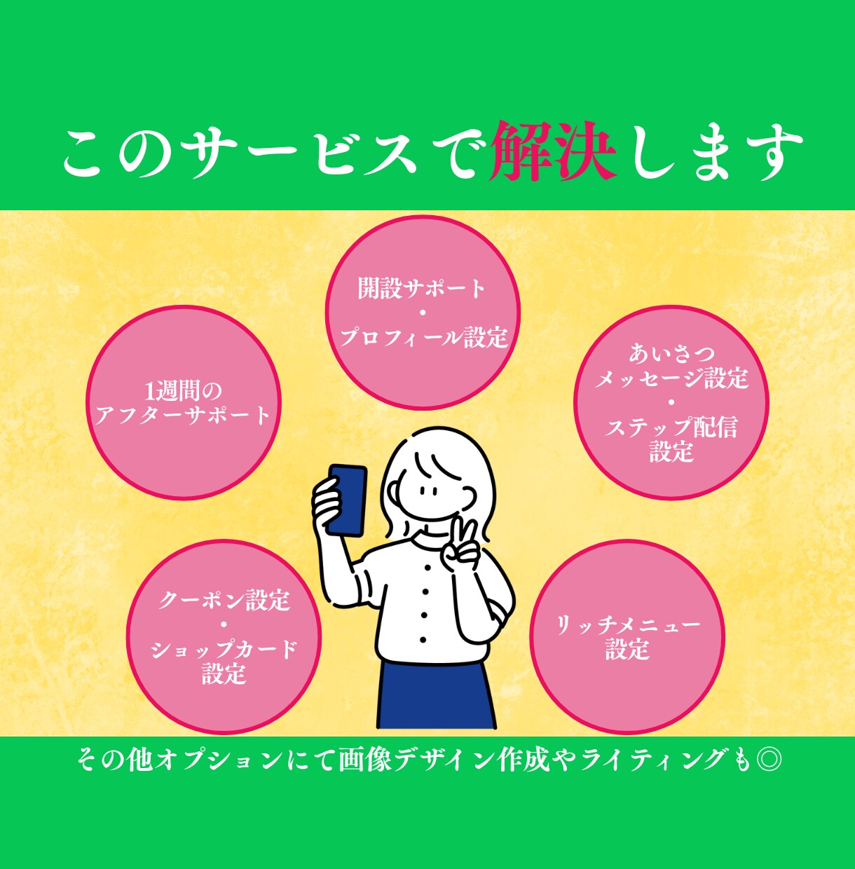 LINE公式アカウントをあなたに代わって構築します 手間のかかる構築をまるっと代行フルパッケージ イメージ3