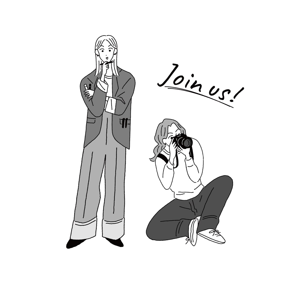 シンプルで使いやすいイラストをお描きします スタイリッシュな線画で似顔絵やカットイラスト(カラー可) イメージ2