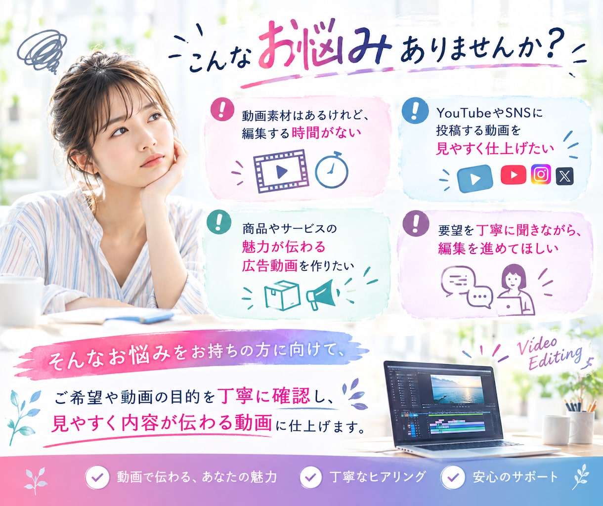 YouTube・広告・ショート動画の編集承ります Premiere Proを使用し魅力が伝わる動画に仕上げます イメージ2