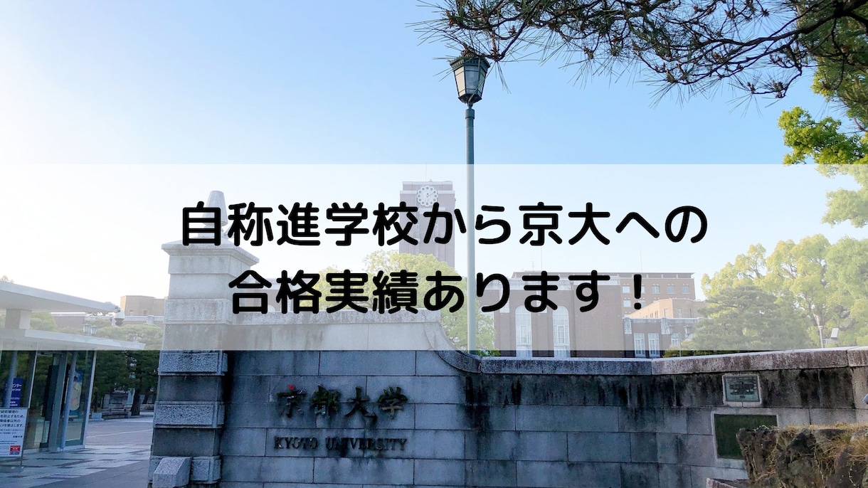 難関大を目指す受験生にオンラインで勉強教えます 地方公立自称進学校から京大現役合格/勉強法から受験計画まで イメージ1