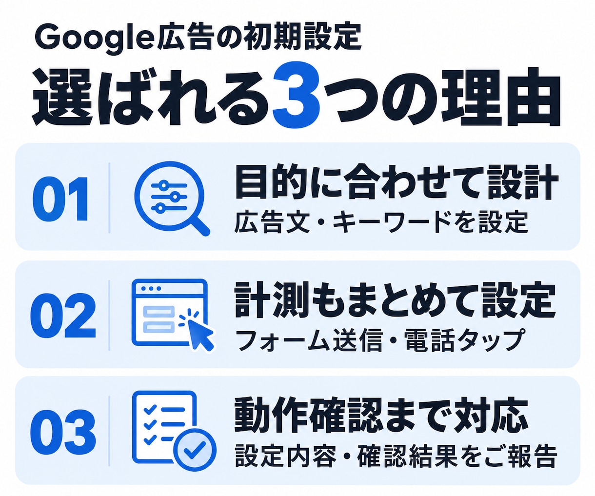 Google広告の初期設定と計測設定を代行します 初めての検索広告に。広告文・キーワード・計測まで対応 イメージ2