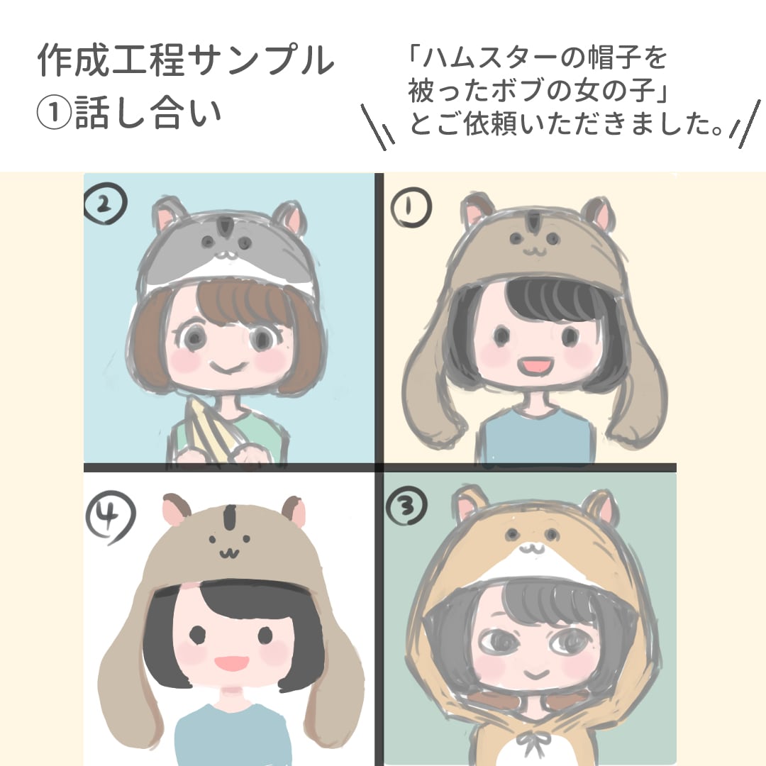 かわいい似顔絵アイコンを作成します SNS　Youtube　ブログ　LINE などに イメージ2