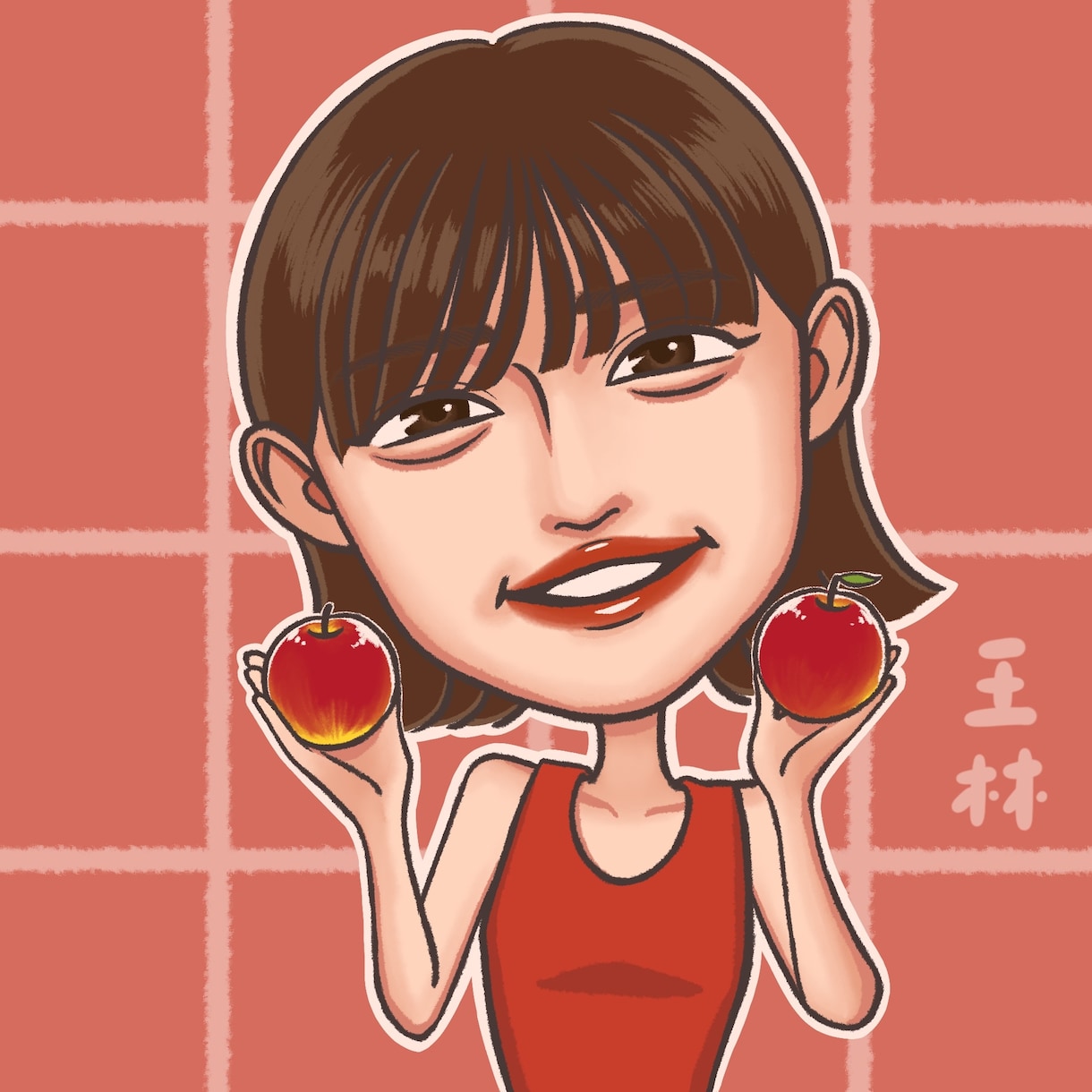 デジタルであなたの似顔絵をかわいく描きます SNSアイコンや名刺などにいかがですか？ イメージ1