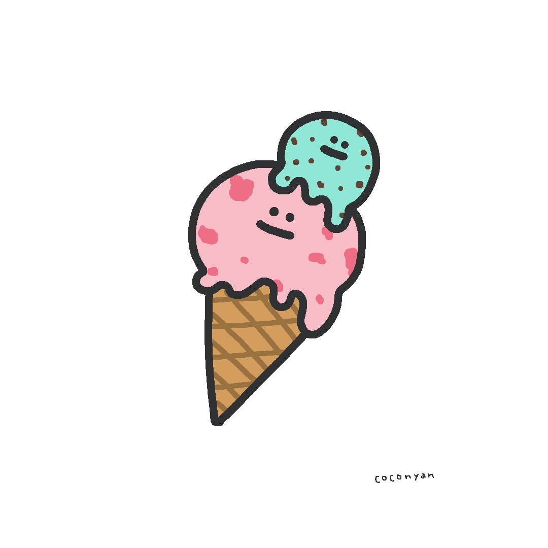 お顔のついたゆ〜〜るかわ食べ物イラストお描きします あなただけのかわいい食べ物アイコン作りませんか？ イメージ5