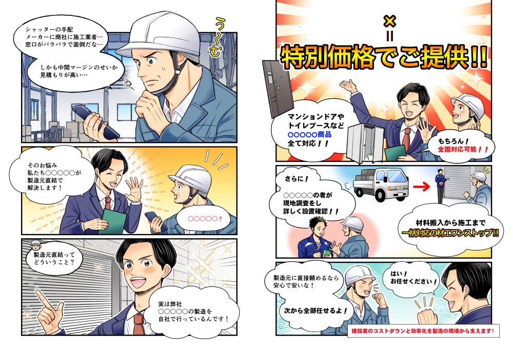 売上直結！ラフ修正無制限の広告漫画制作します 広告代理店実績あり！売上・採用に繋がる漫画を制作します イメージ3