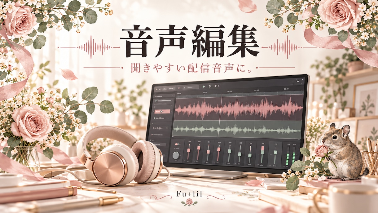 ポッドキャストの音声を整えます 不要な間を整えて聞きやすい配信音声にします イメージ1