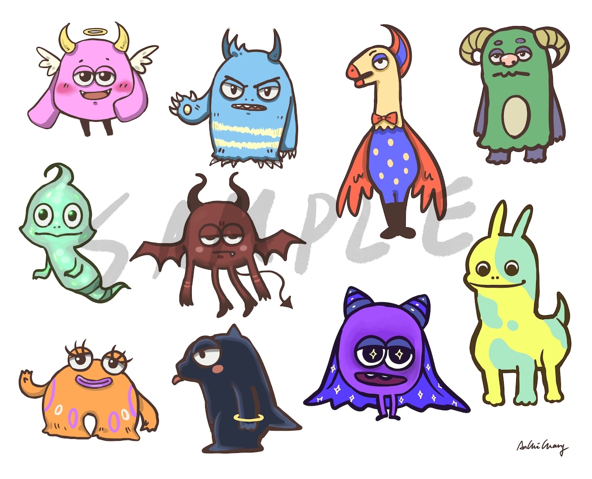 動物キャラクターデザイン/ペットの似顔絵描きます プレゼント、お祝い、思い出、印刷／商用オプション対応 イメージ2
