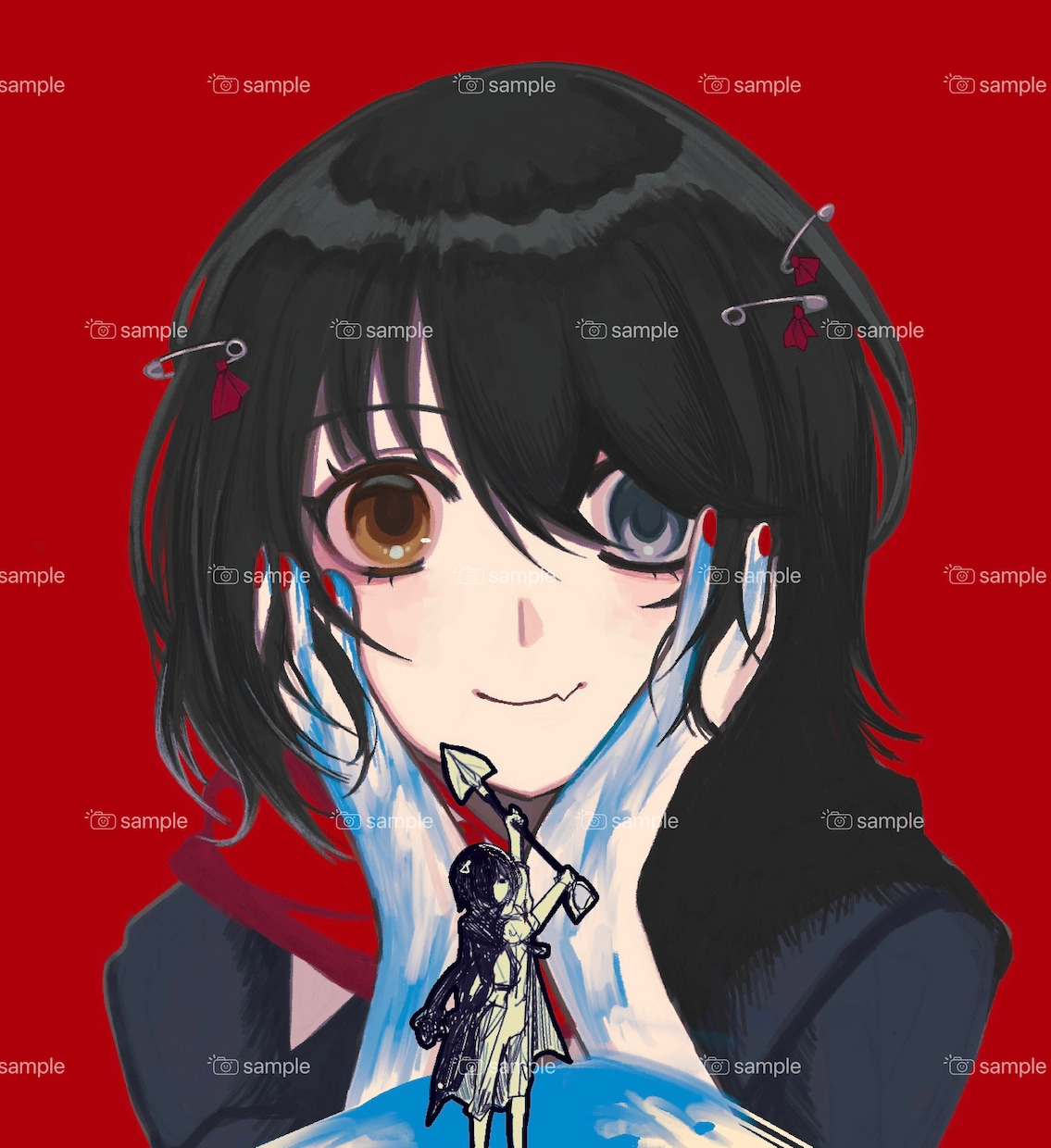 ダークでポップなイラスト描きます 絵柄は画像を参考してください！絵柄寄せも可能です。 イメージ1