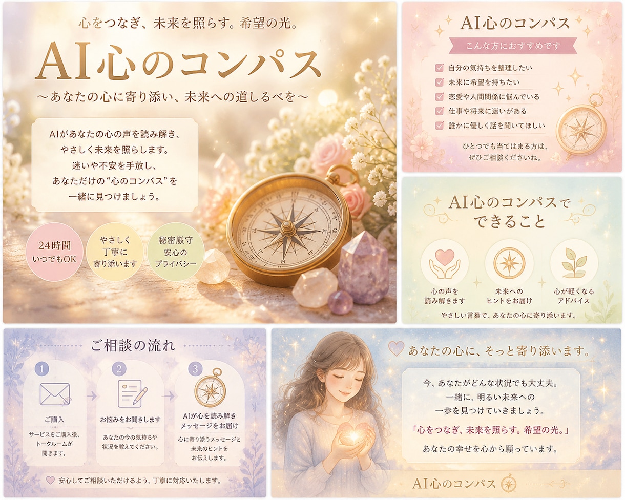 心に寄り添う総合鑑定をします 心をつなぎ、未来を照らし、希望の光を届けます。 イメージ2
