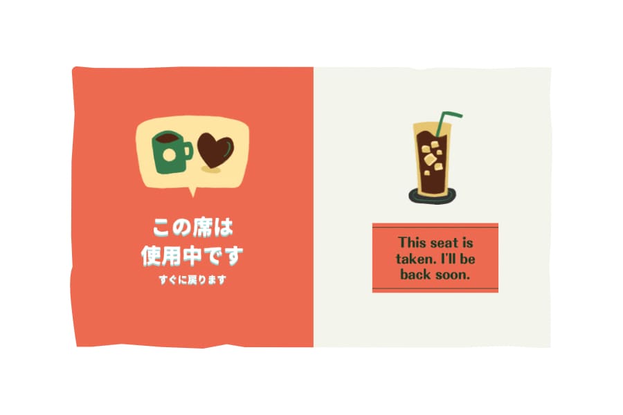 テーブルリザーブドカード（席取りカード）作ります 人気カフェ必須＊テーブル取り用カード デザインいたします☕️ イメージ3