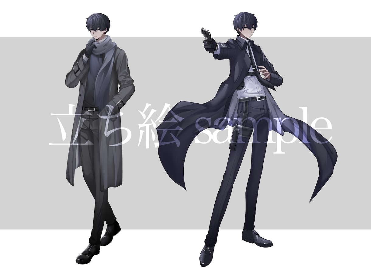 主に立ち絵やアイコンを描きます 成人男性を描くのが得意です　その他女性キャラクターなども イメージ1