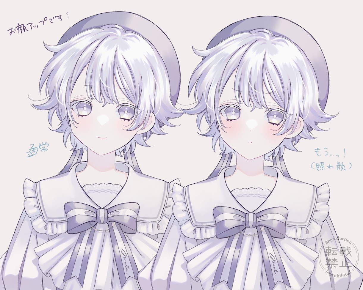 立ち絵の販売をいたします 白髪のかわいい子をデザインしました～！ イメージ1