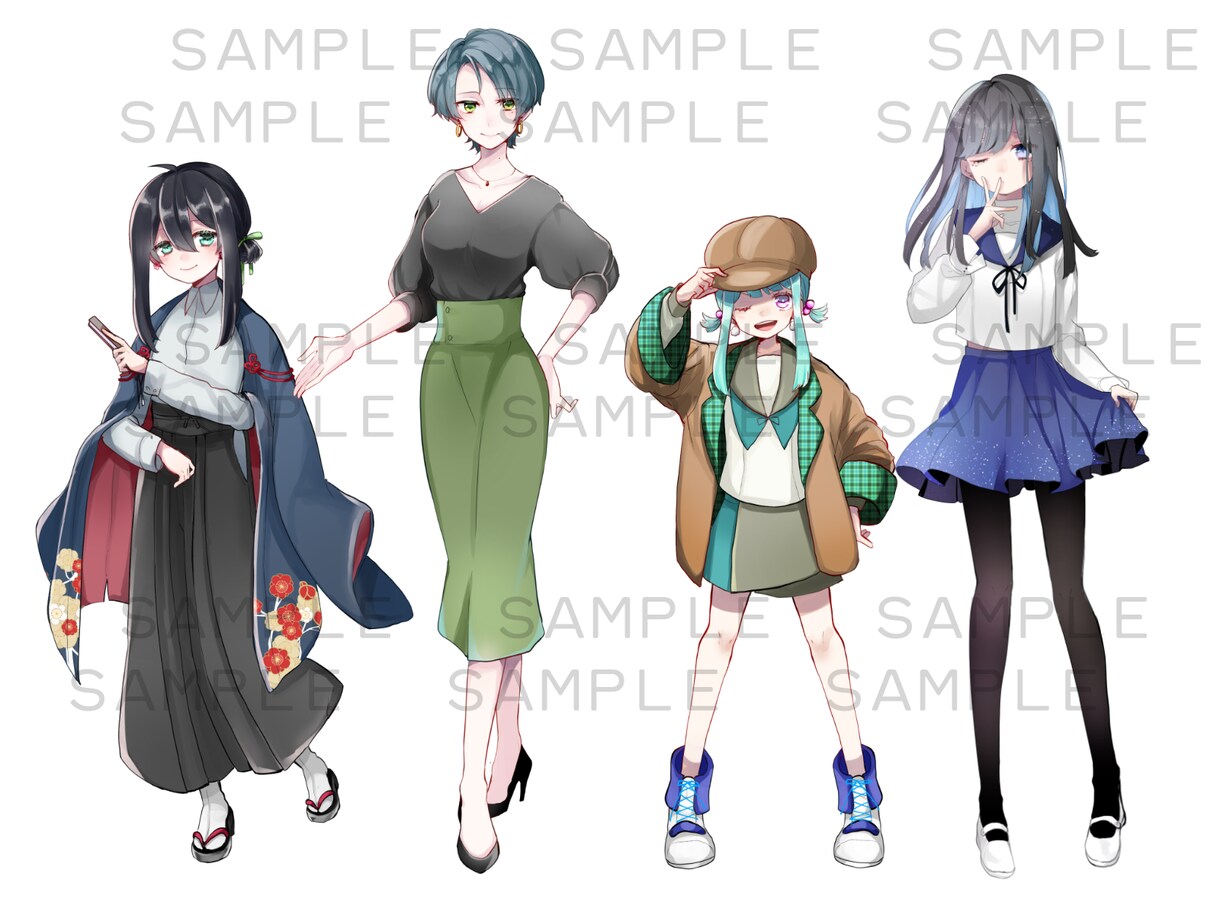 オリジナルキャラクターの立ち絵を制作します TRPG用などにおすすめです！ イメージ2