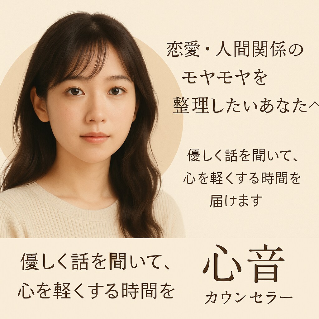 恋愛や人間関係の悩み聞きます 誰にも言えない話、聞かせてください イメージ1