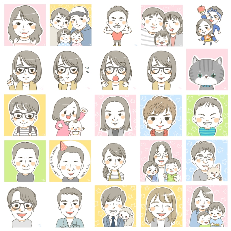 ほんわか可愛い！手描きタッチの似顔絵描きます SNSのアイコンにオススメ♪赤ちゃんから男性、ペットまで！ イメージ8
